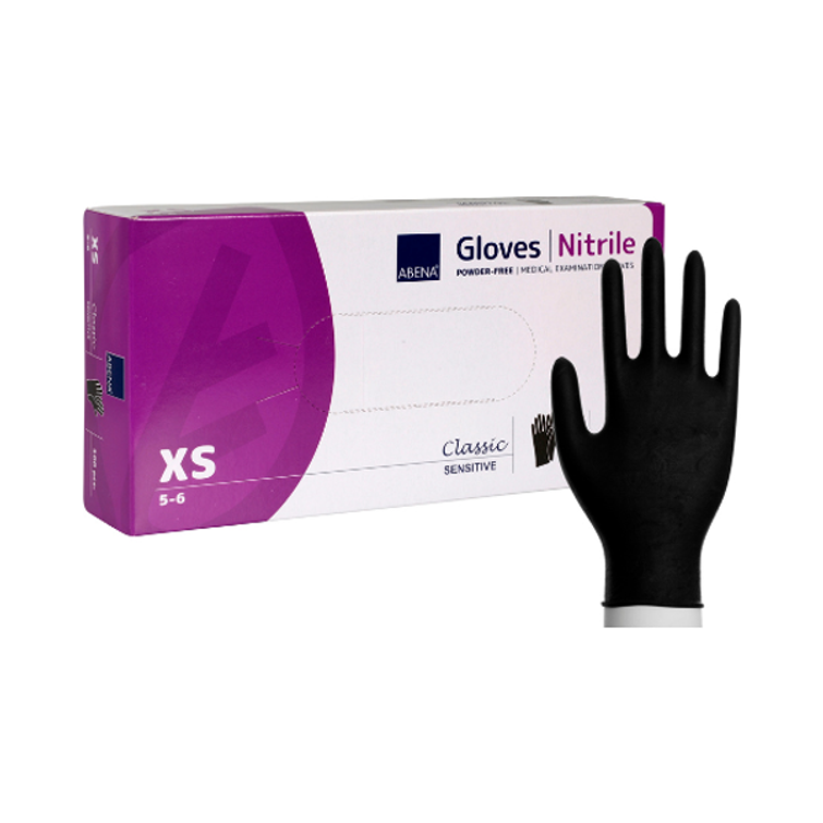 ABENA Classic nitriilik&auml;sine XS musta 100kpl