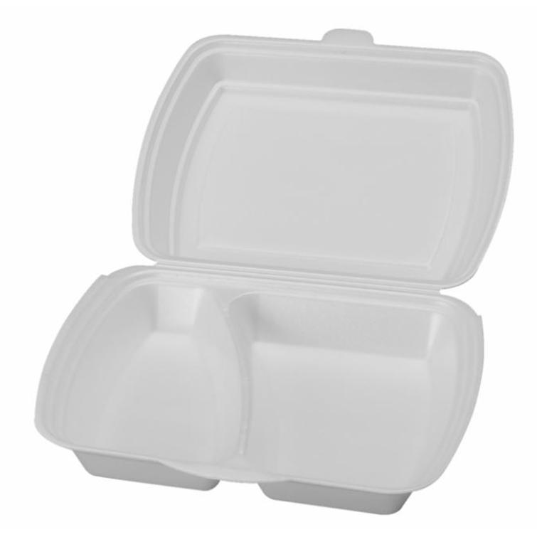 GASTRO-LINE Take away rasia 24x20x7cm 2-os. valkoinen XPS 125kpl