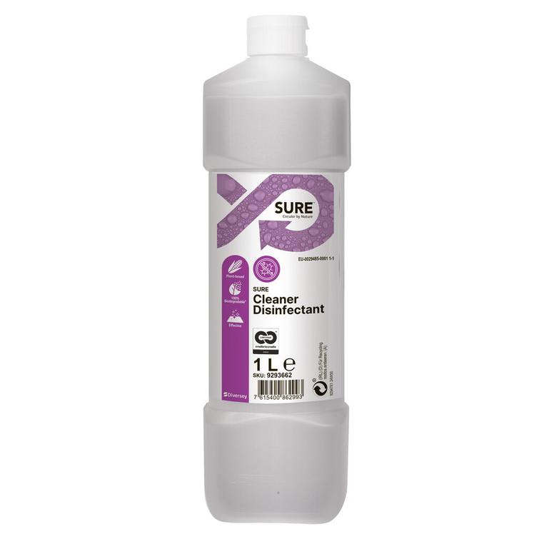 SURE Cleaner Disinfectant desinfioiva puhdistusaine Divermite 1L