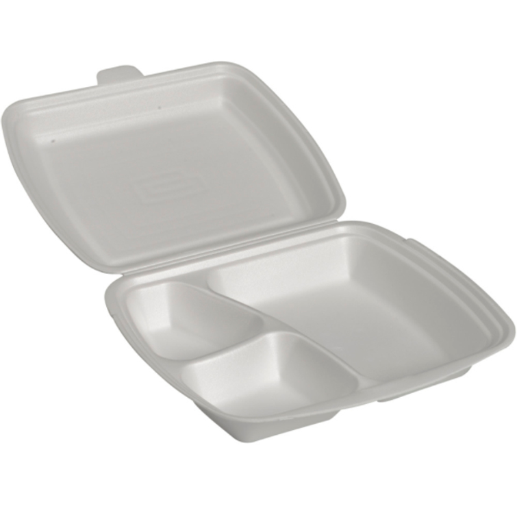GASTRO-LINE Take away rasia 24x20x7cm 3-os. valkoinen XPS 125kpl