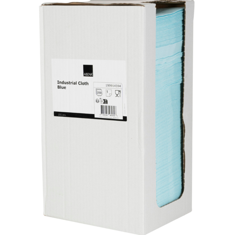 Teollinen puhdistuspyyhearkki 1krs 30x40cm sininen 250kpl