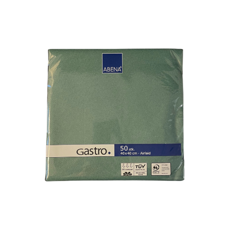 GASTRO lautasliina tumman vihreä 40x40 airlaid ¼-taitto 600kpl