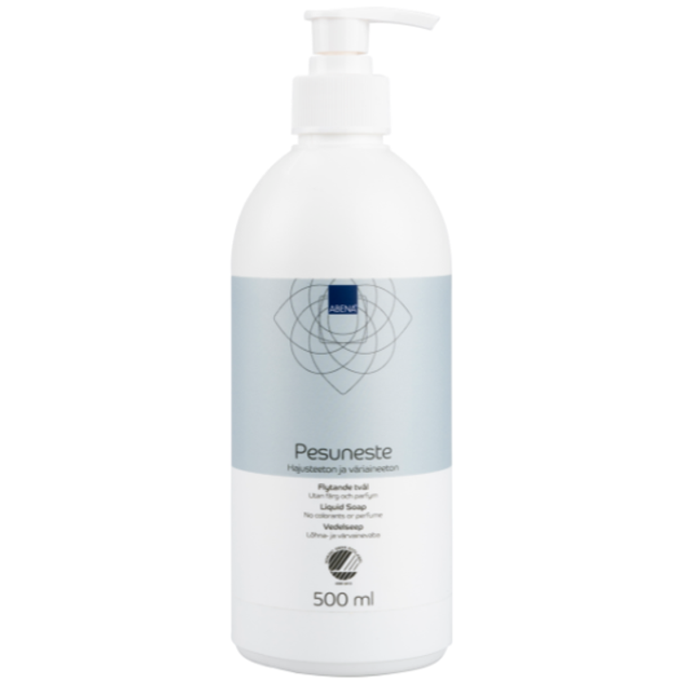 ABENA pesuneste iholle ja hiuksille 500ml pumppupullo hajusteeton