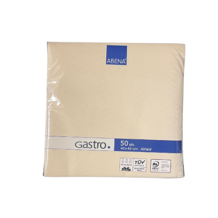 GASTRO lautasliina l.valkoinen 40x40 airlaid &frac14;-taitto 600kpl