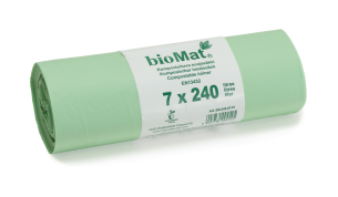 Biomat Biohajoava suojasäkki 240L 7kpl/rll