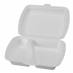GASTRO-LINE Take away rasia 24x20x7cm 2-os. valkoinen XPS 125kpl